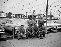 [Fletcher Jones Chevrolet car dealership, California, April 17, 1959