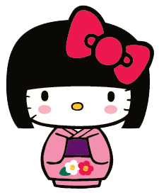 Hello Kitty Kokeshi-pink