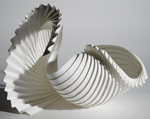 Richard Sweeney, <em>03M (Partial Shell)</em>, 2010. Watercolor paper, wet folded. Photo © Richard Sweeney.